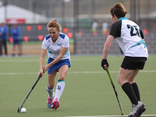 Moorebank Liverpool District Hockey Club recently hosted the Ladies Masters Hockey Championships. Picture: Robert Pozo