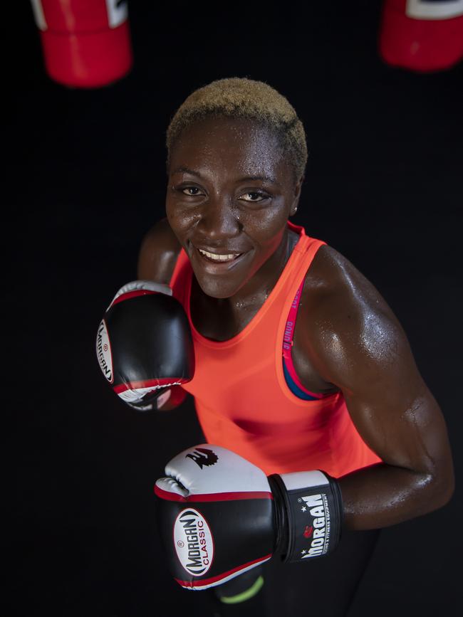 Stephanie Mfongwot has been boxing for nine years. Picture: Andy Brownbill