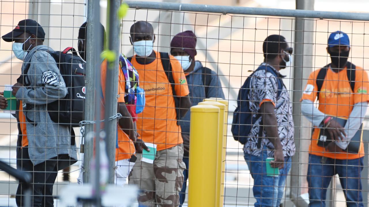 The workers will quarantine at Howard Springs for two weeks. Picture Julianne Osborne