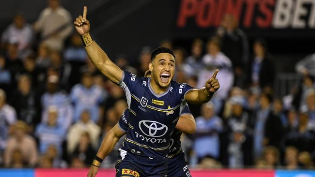 NRL 2022 QF CRONULLA-SUTHERLAND SHARKS V NORTH QUEENSLAND COWBOYS – VALENTINE HOLMES, FIELD GOAL Picture NRL Photos