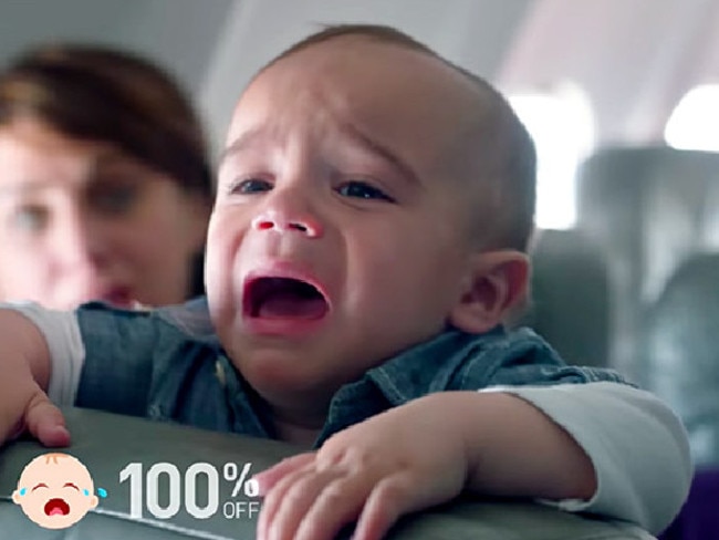 JetBlue’s Mother’s Day crying baby discount was universally praised. Picture: JetBlue