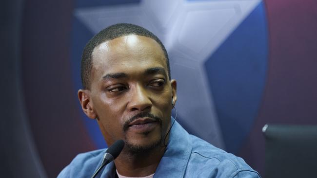 MADRID, SPAIN - JANUARY 28: Anthony Mackie attends the press conference for "CapitÃÂ¡n AmÃÂ©rica: Brave New World" at Rosewood Villamagna Hotel on January 28, 2025 in Madrid, Spain. (Photo by Carlos Alvarez/Getty Images for Disney)