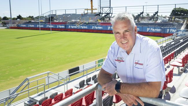 Dolphins CEO Tony Murphy at the revamped stadium. Picture: Renae Droop