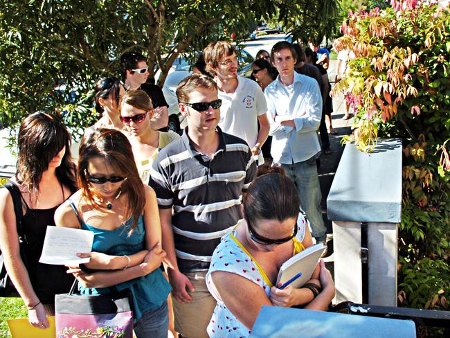 tenants lining up to rent apartment in Lewisham