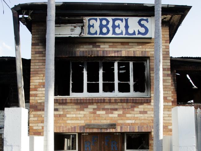 The Rebels’ Albion clubhouse was firebombed by rival Bandidos in 2007. 