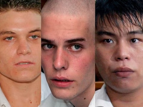 Bali Nine members Scott Rush, Matthew Norman, Si-Yi Chen, Martin Stephens, and Michael Czugaj . Picture: Supplied