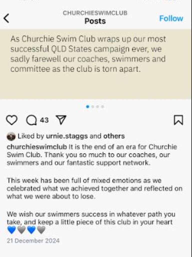 A Churchie Instagram post that has since been deleted.