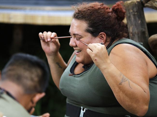 Casey takes a little pain in a tucker trail on I’m A Celebrity ... Get Me Out of Here! Picture: Nigel Wright / Channel 10