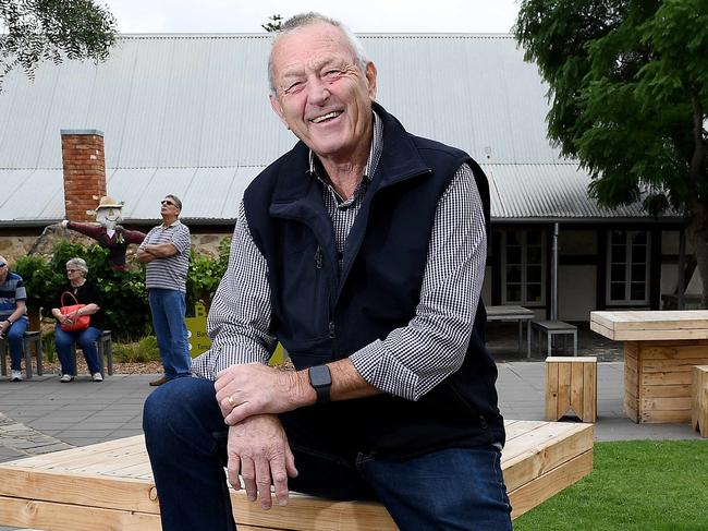 Barossa Council mayor Michael "Bim" Lange poses in front of the Barossa Information Centre .Wednesday March 24,2021.Picture Mark Brake