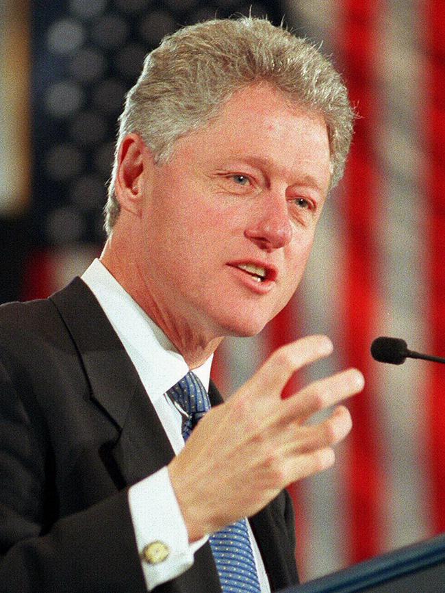 Bill Clinton in 1998. Picture: AFP