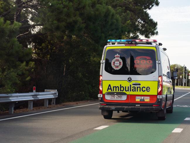 Two men were transported to Moranbah Hospital after a two vehicle crash between a truck and another vehicle.