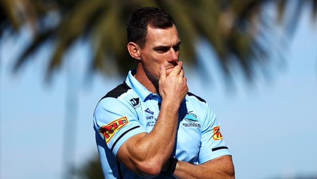 Sharks coach John Morris will be replaced by Craig Fitzgibbon next season. Picture: Cameron Spencer/Getty Images