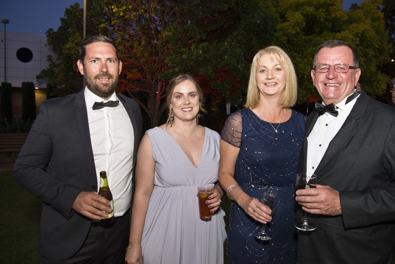 Enjoying pre-dinner drinks are (from left) James Gilbert, Nicci Gilbert, Paula McGuire and Shane McGuire at the Order of St John gala dinner at Empire Theatres, Saturday, October 26, 2019. Picture: Kevin Farmer