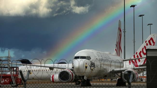 The sale of Virgin Australia to Bain Capital will mark a new beginning for the carrier. Picture: Lyndon Mechielsen