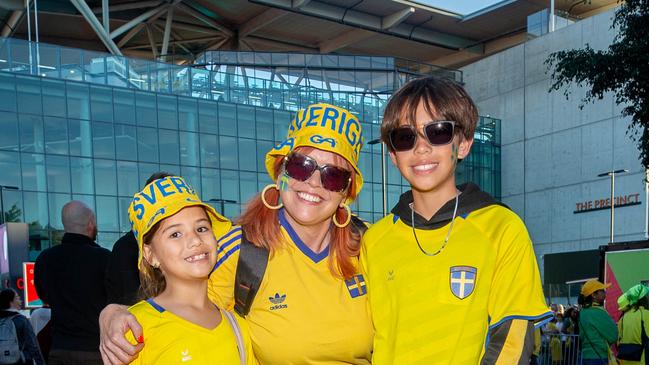 Fans ahead of the World Cup Matilda's v Sweden match at Suncorp Stadium. Photo - Stephen Archer