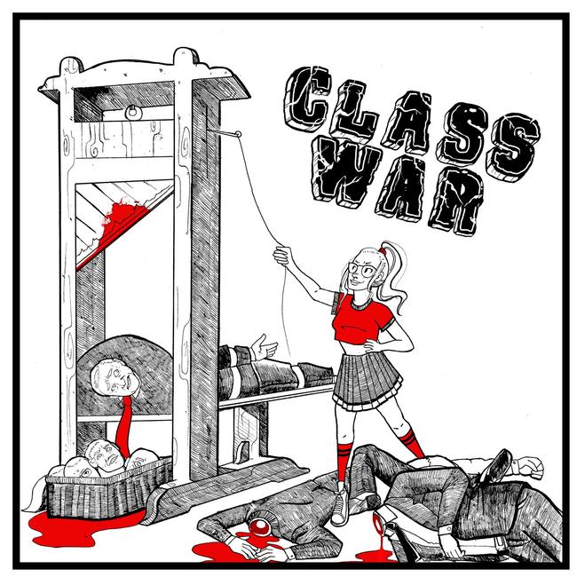 The cover for the Class War demo album depicts a rough fate for Scott Morrison and Anthony Albanese.