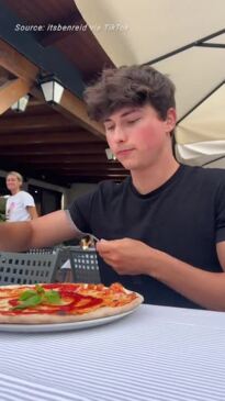 Pizza act infuriates Italian manager