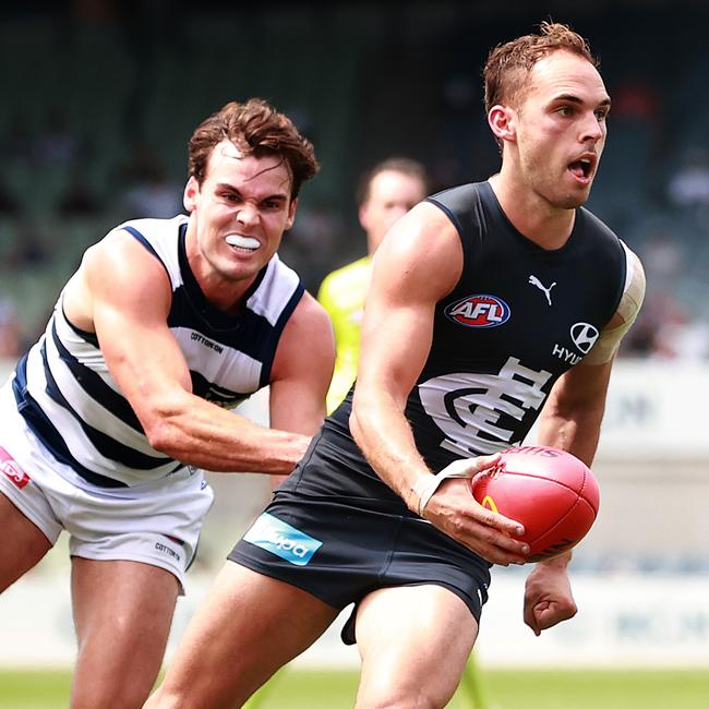 David Cuningham, 26, is among a number of Blues who have enjoyed the best pre-seasons of their careers leading into 2024. Picture: Kelly Defina / Getty Images