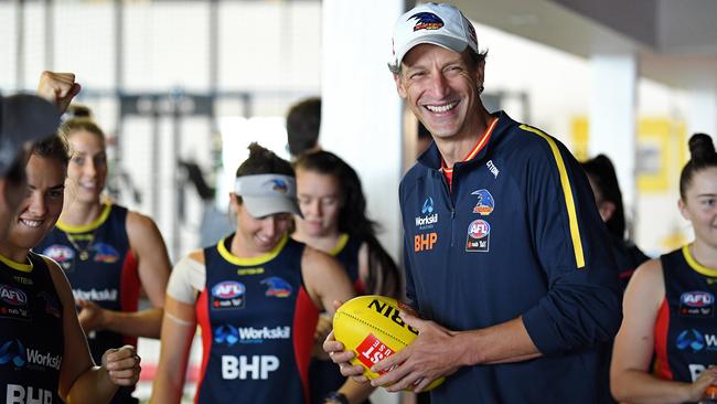 Adelaide’s AFLW coach Matthew Clarke. Picture: Tom Huntley