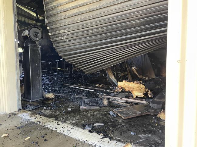 A shed fire broke out at a property on Slade Point Rd around midday on May 2, 2024. Photo: Paul Brescia