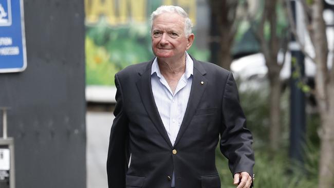 Former NSW Premier Nick Greiner outside the event. Picture: Richard Dobson