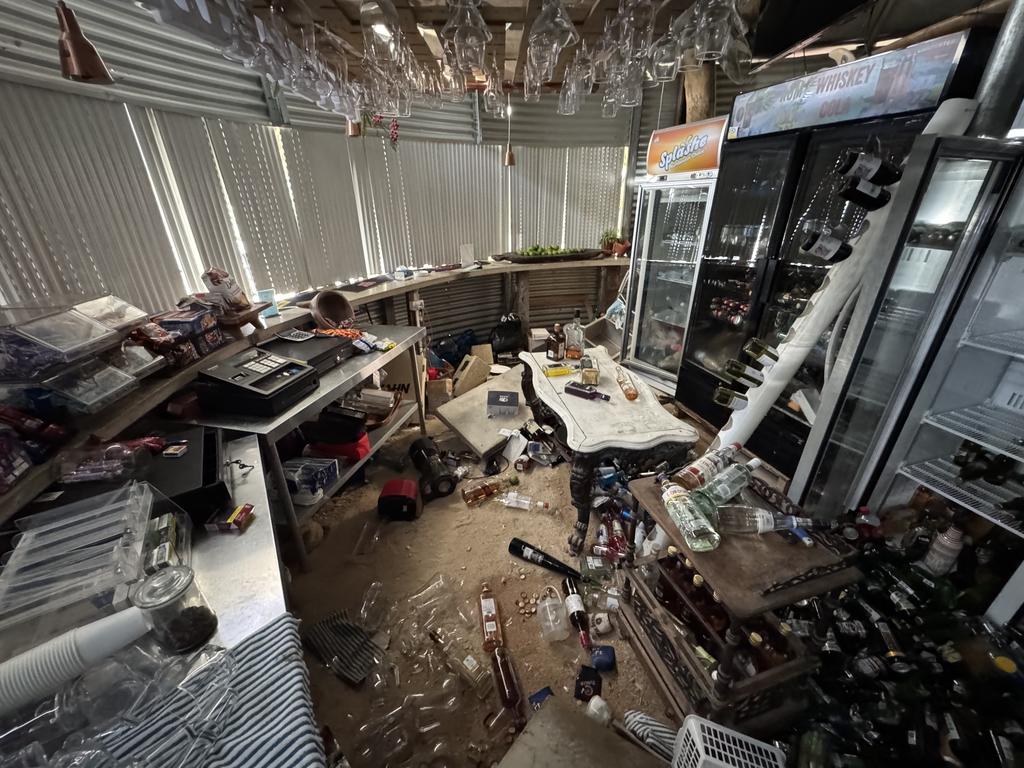 A look inside a damaged business in Port Vila. Picture: Tim Cutler via Getty