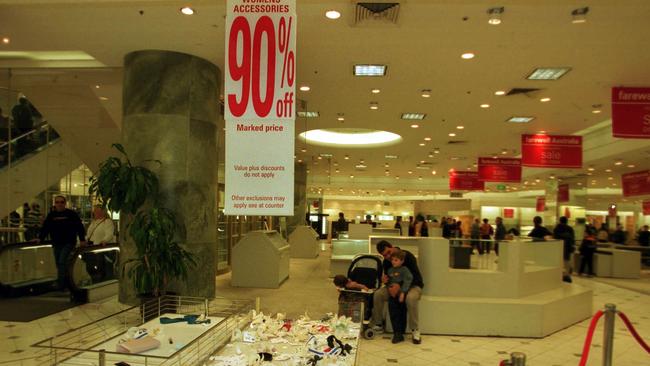 Shoppers grabbed last minute bargains.