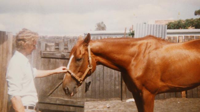 George Brown with one of his horses. Picture: Adam Head