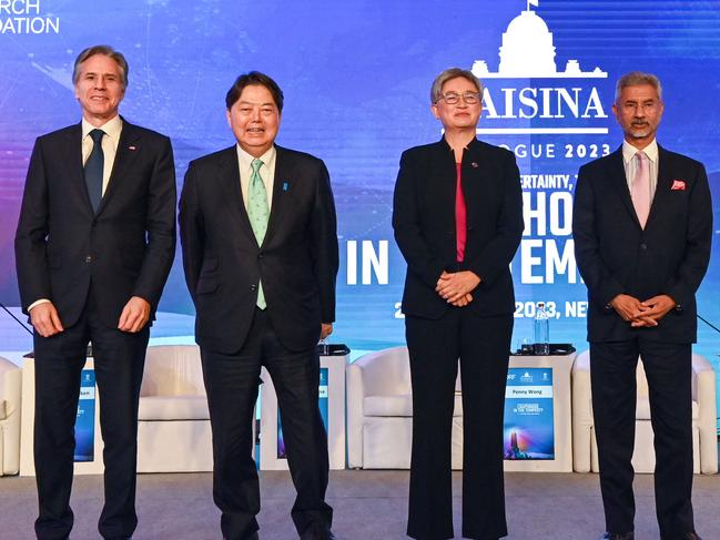 The new Fab Four? Antony Blinken, Yoshimasa Hayashi, Penny Wong and Subrahmanyam Jaishankar. Picture: AFP