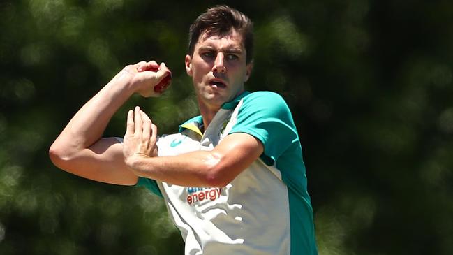 Pat Cummins will be introduced as Australia’s 47th Test captain when he walks on to the Gabba on Wednesday. Picture: Getty Images