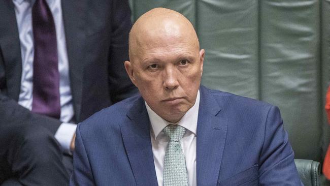 Opposition Leader Peter Dutton has fired up at China’s military response to US House Speaker Nancy Pelosi’s Taiwan visit, calling it “completely over the top”. Picture: Gary Ramage