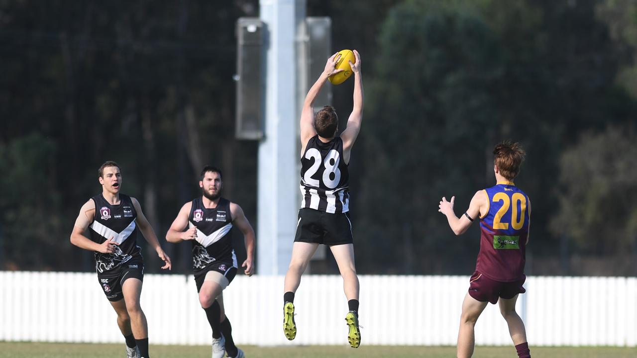 AFL Capricornia elimination final: Panthers' James Fitzgerald with the ball