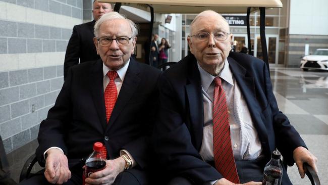 Berkshire Hathaway’s Warren Buffett and Charlie Munger. Picture: Reuters