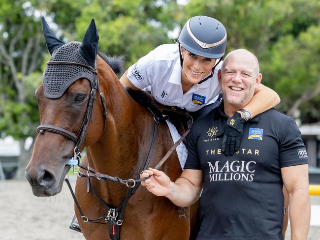 Olympian Zara Tindall will be mounting a retired racehorse to compete in an Australian show jumping competition.