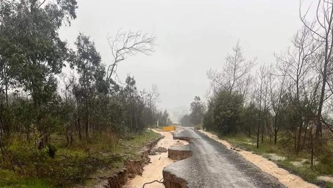 Floods have destroyed roads.