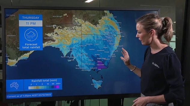 More rain is forecast for Thursday. Picture: Twitter.