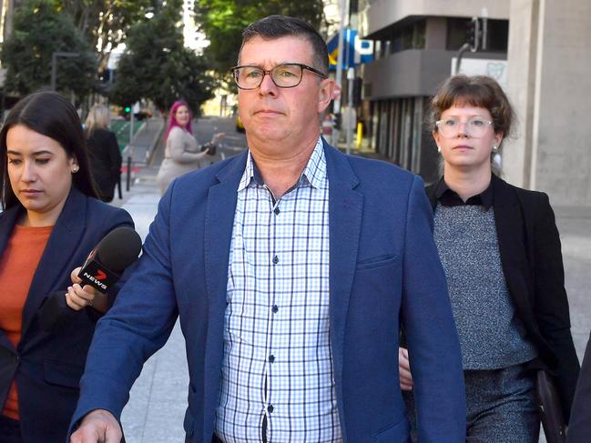 Former Ipswich mayor Andrew Antoniolli leaving Brisbane Supreme court after Queensland police applied for leave to overture his successful appeal against fraud chargers.Thursday June 10, 2021. Picture, John Gass