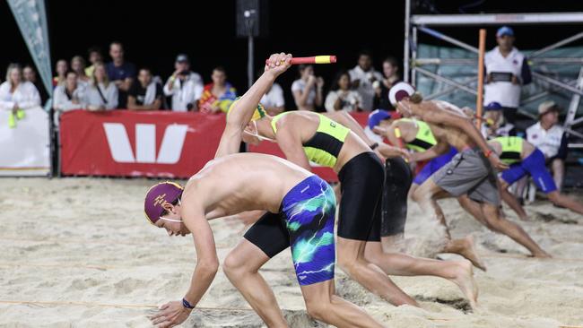 Great action on the beach at the Aussies Youth. Pictures: SLSA