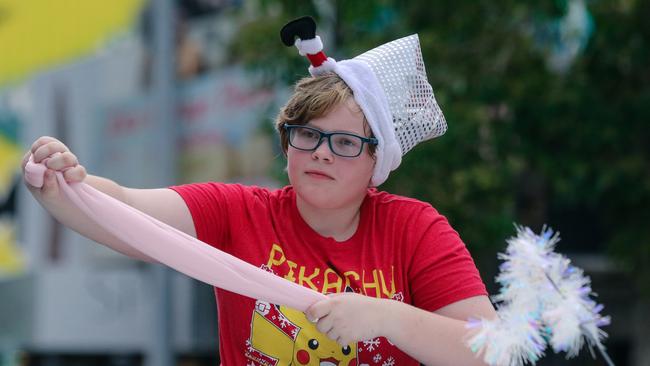 Lucy Parry in the annual Christmas Pageant and Parade down the Esplanade and Knuckey Streets. Picture: Glenn Campbell