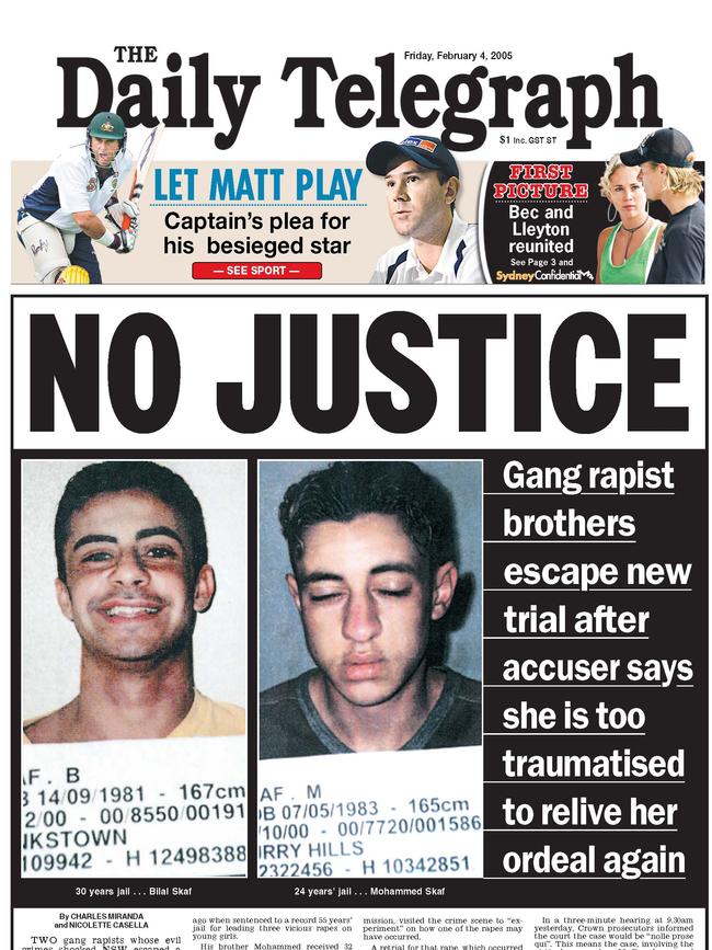 The front page from the prosecution of the elder Skaf brothers, Mohammed and Bilal.