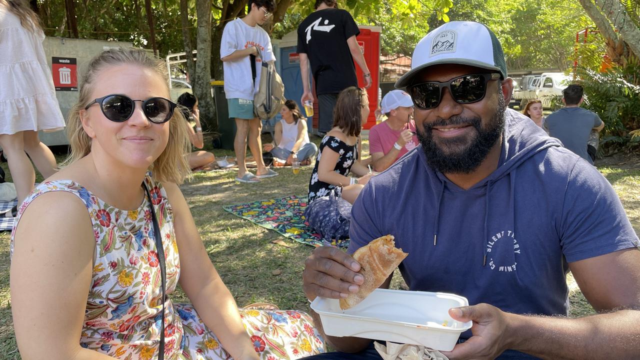 Marcelle Kamung and Gabe Kamung from Cairns at the La Festa - Food and Wine day as part of Cairns Italian Festival at Fogarty Park. Picture: Andreas Nicola