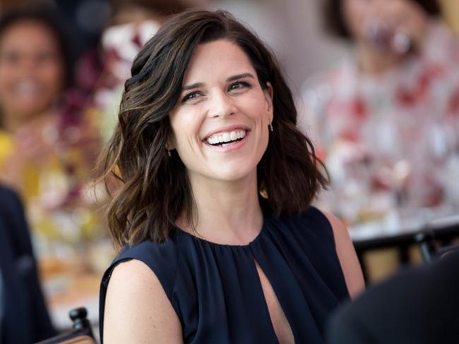 At 44, Canadian star Neve Campbell is as surprised as anyone to be making her movie comeback with her first ever action blockbuster — Skyscraper. Picture: Emma McIntyre/Getty Images