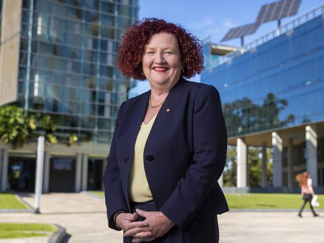 30/4/2018Professor Margaret Sheil, the new vice-chancellor at the Queensland University of Technology, poses for a photograph on the Gardens Point Campus, Brisbane.photo: Glenn Hunt/The Australian