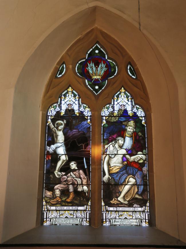 Stain glass windows at the St John Baptist Church. PIC: MATT THOMPSON