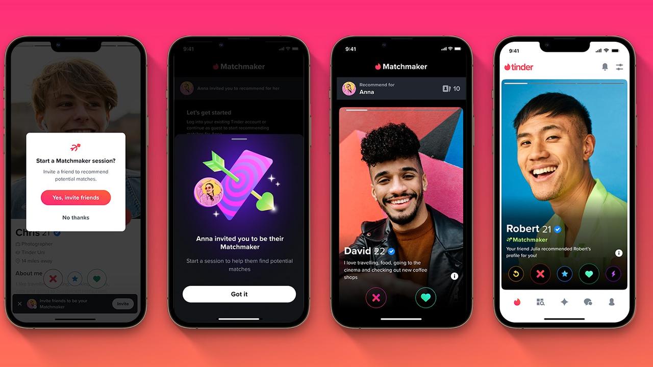 Tinder Matchmaker allows users to offer up to 15 friends, family members or guardians 24 hours to scrutinise their possible matches. Picture: Tinder