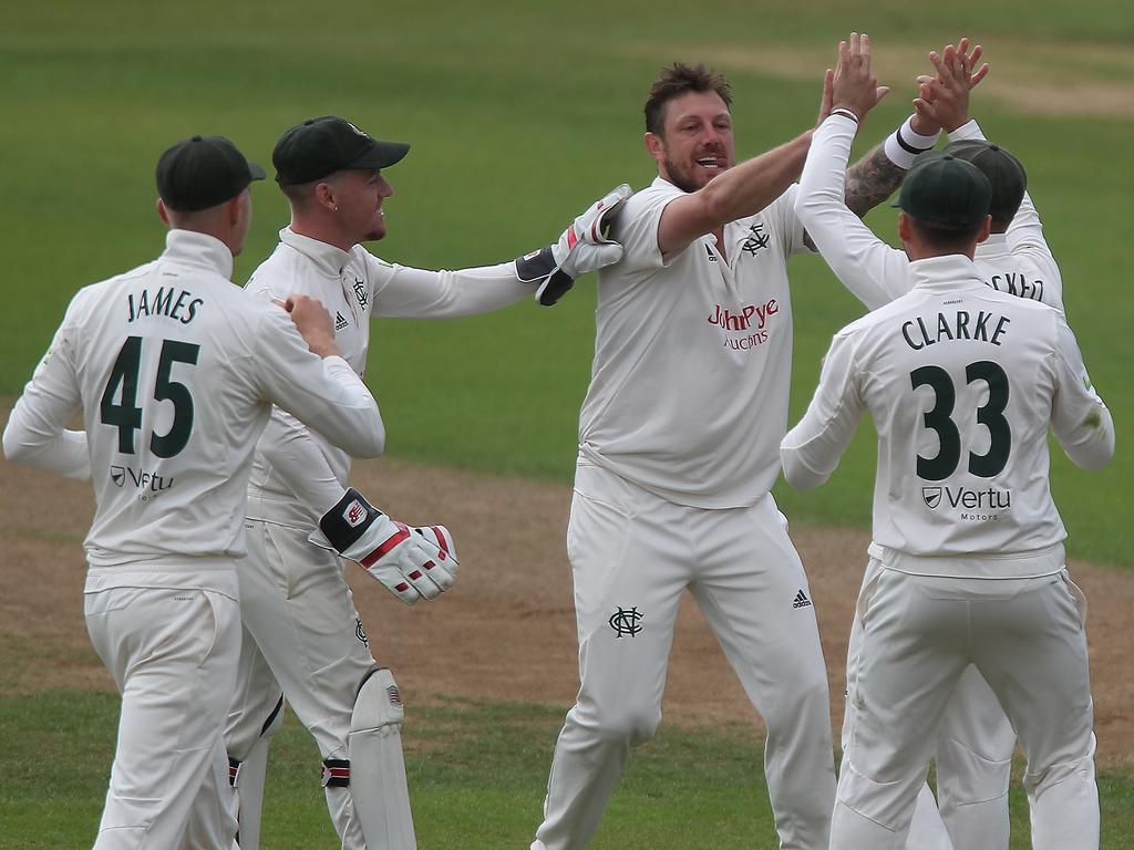 James Pattinson, pictured playing for Nottinghamshire last year, will play Victorian Sub-Districts cricket for Oakleigh. Picture: Mick Walker, CameraSport via Getty Images