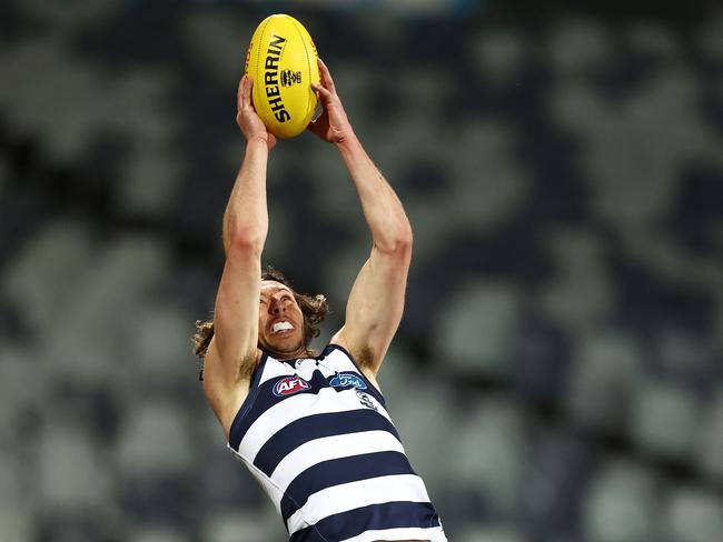 Jack Henry takes an intercept grab. Picture: Michael Klein