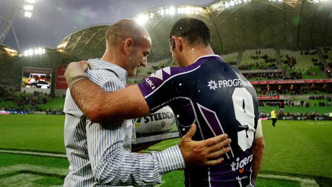 Matt Geyer held the record for most games played in Melbourne Storm colours until Cameron Smith surpassed him in 2014. Picture: Colleen Petch.