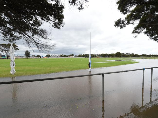 Fresh concerns have emerged at South Barwon, with the constant rain threatening the health of the pitch.