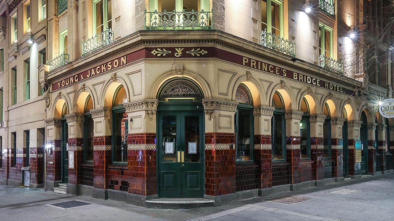 The future Young &amp; Jackson hotel site was purchased by John Batman, one of Melbourne’s founders, in 1837. Batman built a home for his children, which was later demolished. A hotel opened on the city block in 1861. Picture: Ian Currie.